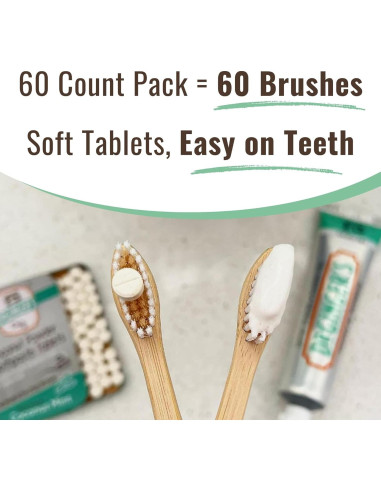 Tabletas de Pasta de Dientes Dr. Ginger Carbón Blanco 60 Unidades