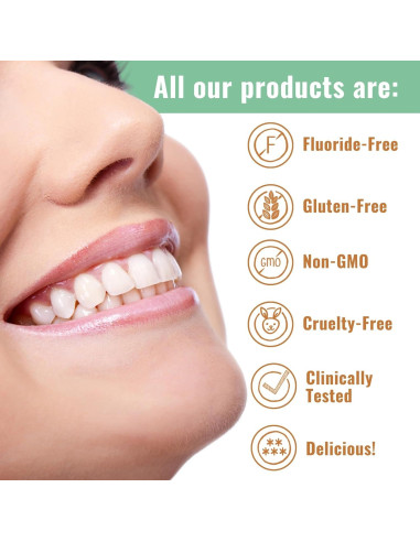 Tabletas de Pasta de Dientes Dr. Ginger Carbón Blanco 60 Unidades