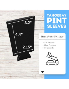 Mangas aislantes de vidrio TahoeBay 16oz en blanco - Paquete de 6 2