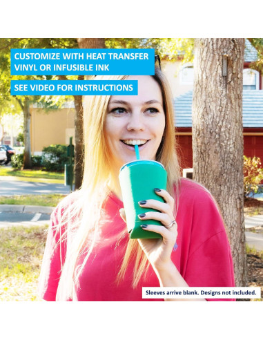 Mangas aislantes de vidrio TahoeBay 16oz en blanco - Paquete de 6