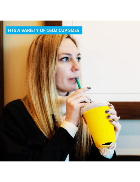 Mangas aislantes de vidrio TahoeBay 16oz en blanco - Paquete de 6