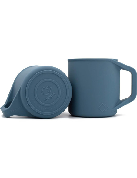 Taza de Silicona MYOTT 12 oz Plegable Aislante Azul Pizarra
