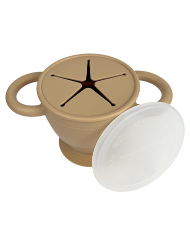 Taza de Snack BraveJustice de Silicona Plegable 226g Arena Cálida