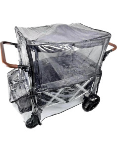 Cubierta de Lluvia Grande para Cochecito 2 en 1 con Ventana 2