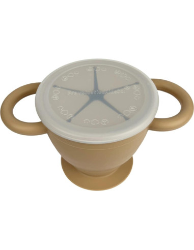 Taza de Snack BraveJustice de Silicona Plegable 226g Arena Cálida