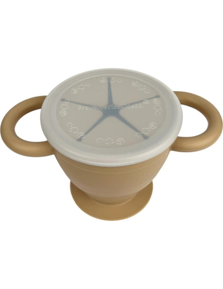 Taza de Snack BraveJustice de Silicona Plegable 226g Arena Cálida