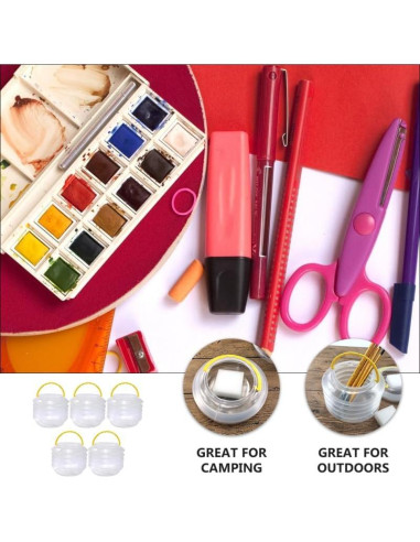 Cubo Plegable para Pinceles EXCEART 9.5x10 cm Reutilizable