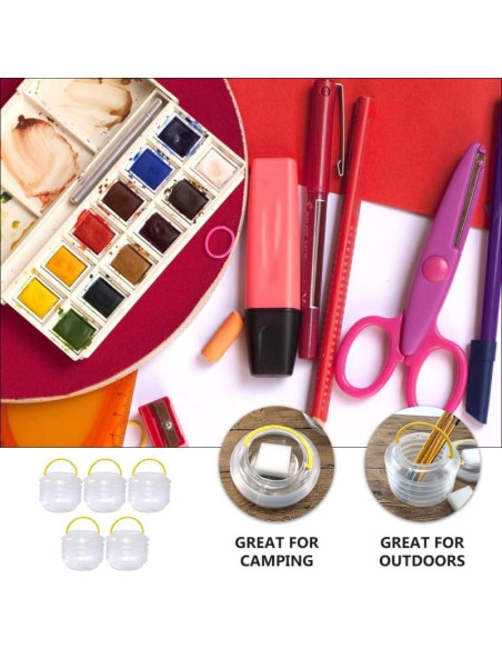 Cubo Plegable para Pinceles EXCEART 9.5x10 cm Reutilizable