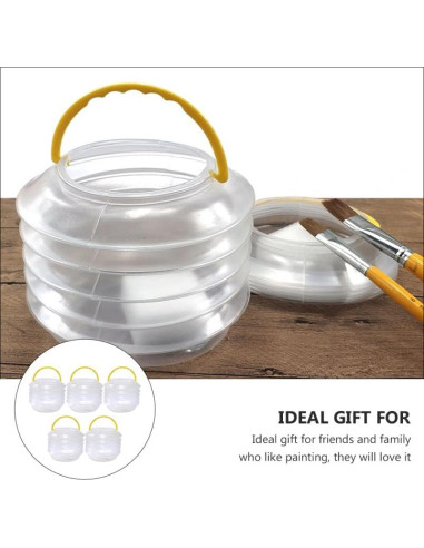 Cubo Plegable para Pinceles EXCEART 9.5x10 cm Reutilizable