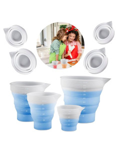 Conjunto de 4 Tazas Medidoras de Silicona Koonafy 50ml-500ml