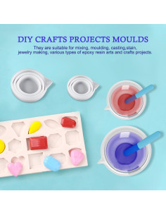 Conjunto de 4 Tazas Medidoras de Silicona Koonafy 50ml-500ml 2