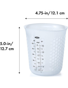 Taza Medidora de Silicona OXO 2 Tazas Transparente 2