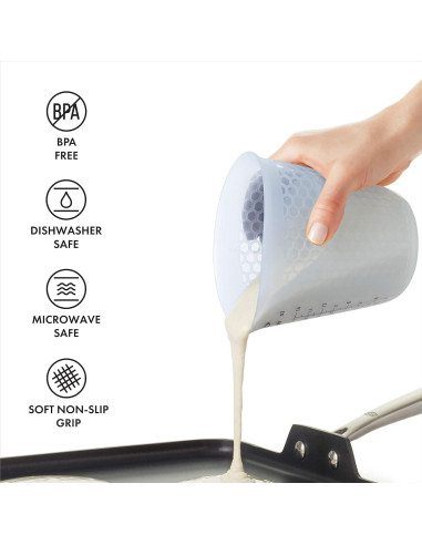 Taza Medidora de Silicona OXO 2 Tazas Transparente