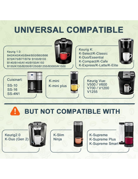 K Cups Reutilizables NESSUS de Acero Inoxidable - 2 Unidades