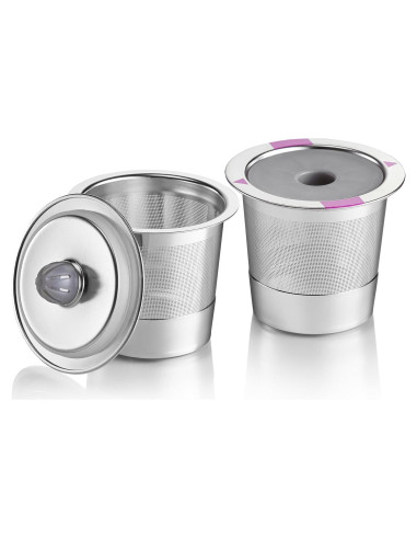 GoodCups 2 Tazas Reutilizables Acero Inoxidable para Keurig