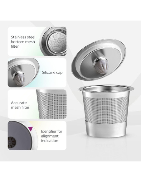 GoodCups 2 Tazas Reutilizables Acero Inoxidable para Keurig