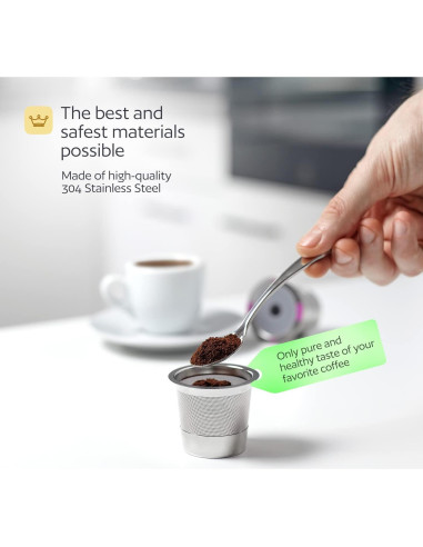 GoodCups 2 Tazas Reutilizables Acero Inoxidable para Keurig