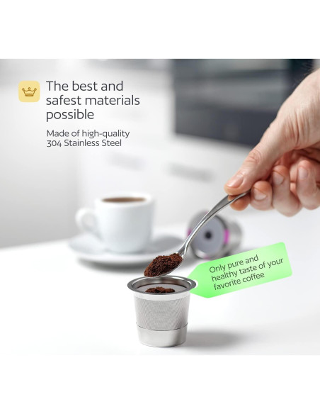 GoodCups 2 Tazas Reutilizables Acero Inoxidable para Keurig