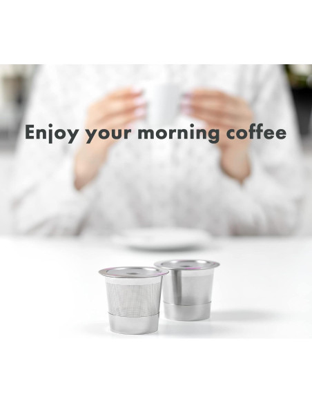 GoodCups 2 Tazas Reutilizables Acero Inoxidable para Keurig