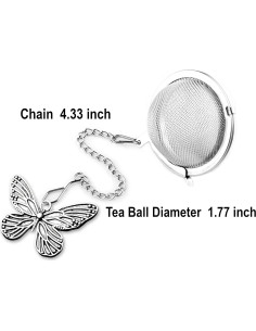 Set 2 Infusores de Té TeaSanavie con Colgantes de Abeja y Mariposa 2