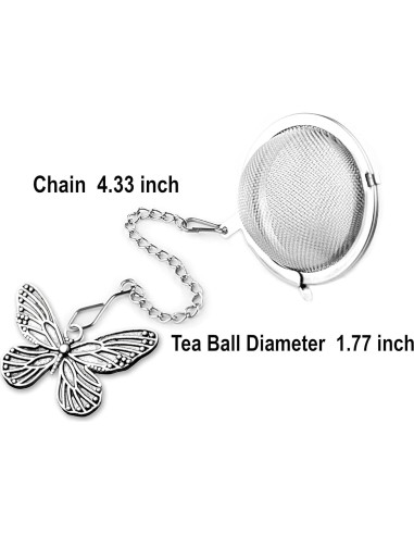 Set 2 Infusores de Té TeaSanavie con Colgantes de Abeja y Mariposa