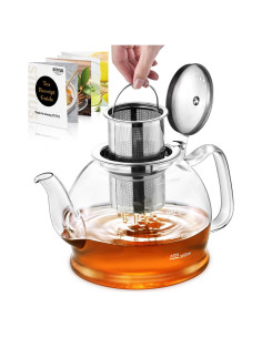 Tetera de vidrio STNTUS 1200 ml con infusor y colador