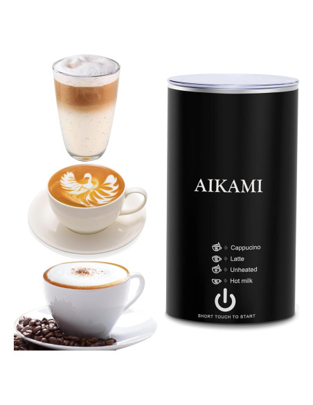 Espumador de Leche AIKAMI 4-en-1 Automático 200ml Acero Inoxidable