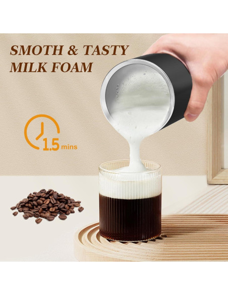 Espumador de Leche AIKAMI 4-en-1 Automático 200ml Acero Inoxidable