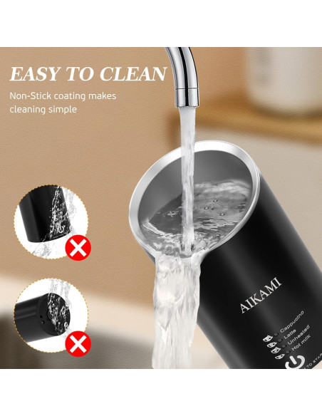 Espumador de Leche AIKAMI 4-en-1 Automático 200ml Acero Inoxidable