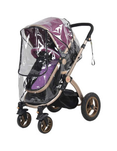 Cubierta de Lluvia Universal para Cochecito de Bebé PVC Transparente 2