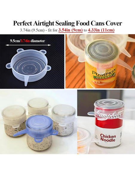 Tapa de Silicona Adpartner para Latas de Comida Mascotas - 10 Piezas