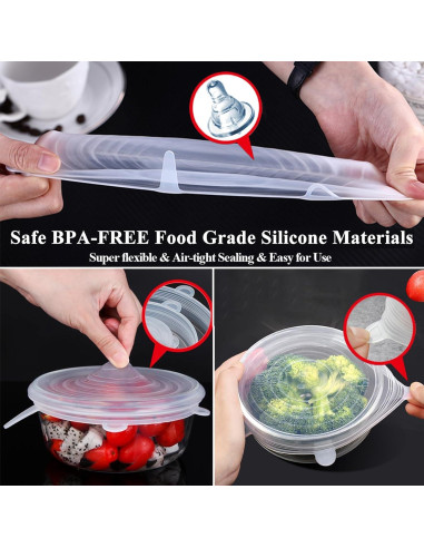 Tapa de Silicona Adpartner para Latas de Comida Mascotas - 10 Piezas