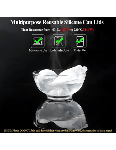 Tapa de Silicona Adpartner para Latas de Comida Mascotas - 10 Piezas