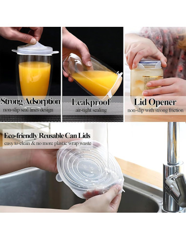 Tapa de Silicona Adpartner para Latas de Comida Mascotas - 10 Piezas