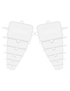 12 Cubiertas de Silicona Rectangulares Roucerlin - Reutilizables