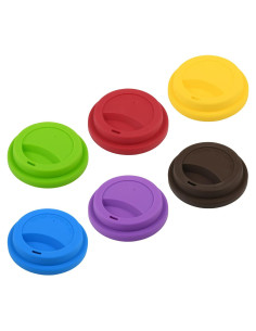 COSMOS Paquete de 6 Tapas de Silicona para Tazas de Café