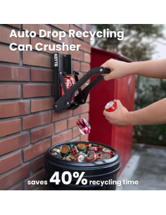 Kotto Trituradora de Latas Automática 16oz Negra - Reciclaje Eficiente 2