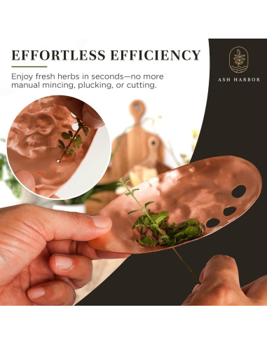 Deshojador de Hierbas de Cobre Ash Harbor - 14 x 9 cm