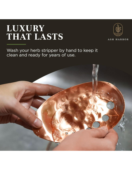 Deshojador de Hierbas de Cobre Ash Harbor - 14 x 9 cm