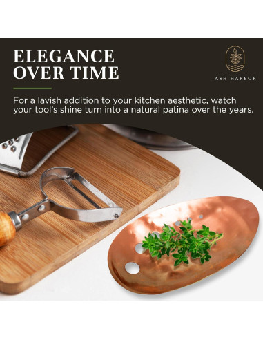 Deshojador de Hierbas de Cobre Ash Harbor - 14 x 9 cm