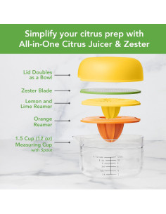 Exprimidor y Rallador de Cítricos Tovolo 3 en 1 Blanco y Amarillo 2