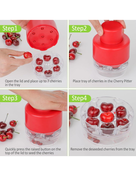 Deshuesador de Cereza Zorgons WPUS-012 Multifuncional Rojo