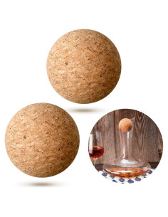 Tapones de Corcho de Madera Shappy para Vino - 2 Piezas 6.1 cm