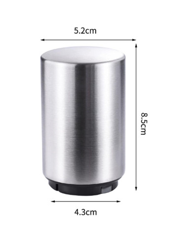 Abrebotellas Automático de Acero Inoxidable Plateado