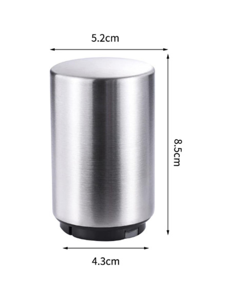 Abrebotellas Automático de Acero Inoxidable Plateado