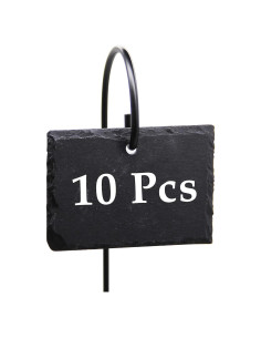 Etiquetas para Plantas FORUP, 10pcs Pizarra Reutilizables