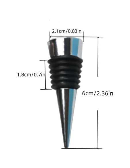 Tapones de Vino Reutilizables ENLAYER 24 Pcs Acero y Silicona