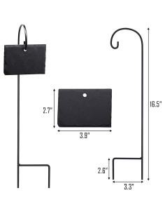 Etiquetas para Plantas FORUP, 10pcs Pizarra Reutilizables 2