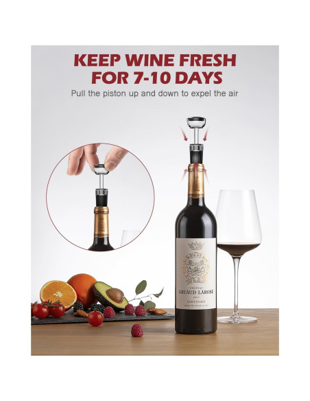 Abridor de Vino Eléctrico 4 en 1 PENTASPI - Recargable, Aerador, Cortador