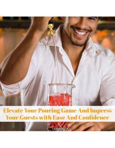 3 Vertedores de Aceite de Oliva Josojoou Dorado Acero Inoxidable